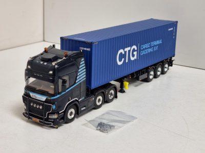 WSI scania R nextgen van CTG TRANSPORT met CONTAINER TRAILER - 3 AXLE WITH 40 FT CONTAINER