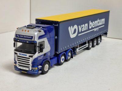 WSI scania R streamline van VAN BENTUM met zeiltrailer