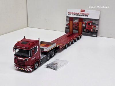 WSI scania R nextgen van NOOTEBOOM KNT een MANOOVR MET GIEKSLEUF - 5 AXLE dieplader