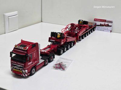 WSI volvo FH 6x4 van KNT NOOTEBOOM Red Line met mega wind mill trailer